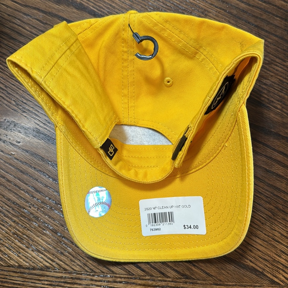 47 Clean Up San Diego Padres Hat Yellow Brown Relaxed Fit Embroidered - Picture 5 of 8